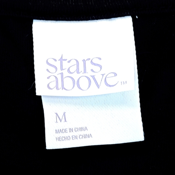 STARS ABOVE BLACK HENLEY SLEEP SHIRT WOMEN'S SIZE M - Picture 5 of 7